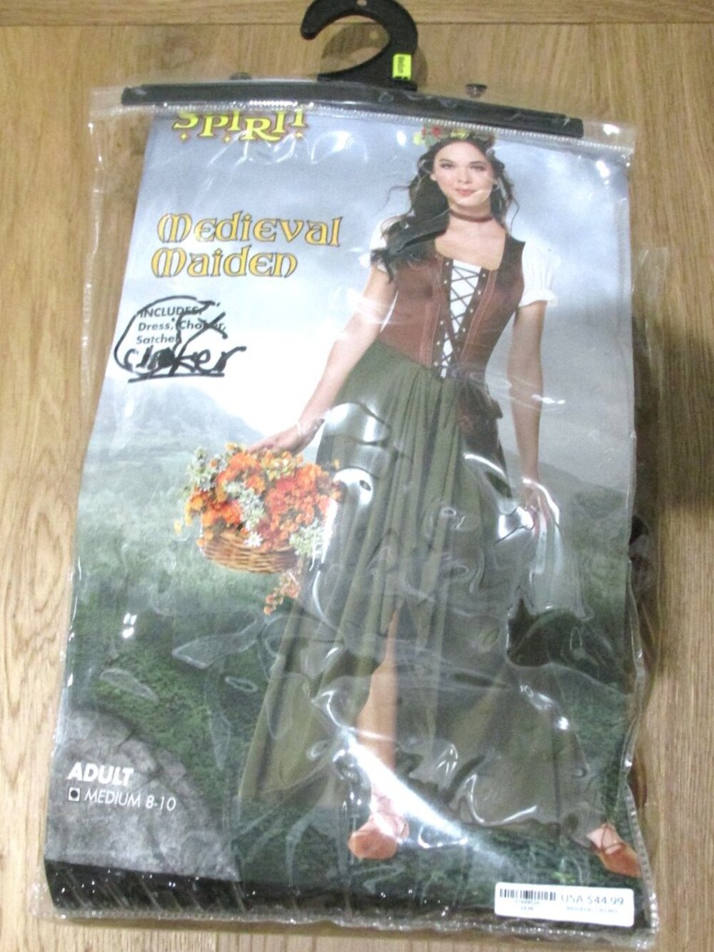 Medival Maiden Halloween Costume Adult Medium 8-10